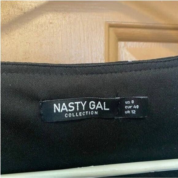 Nasty gal Enchanted Star Wrap black Mini Dress size 8 - Picture 8 of 8